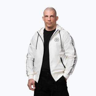 Мъжко яке Pitbull Athletic Tape Nylon Hooded off white