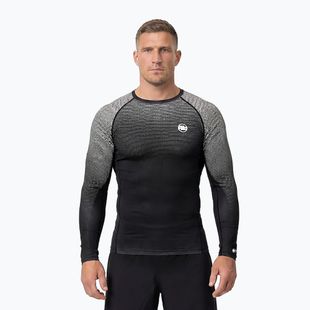 Мъжка блуза с дълъг ръкав за водни спортове Pitbull Belt Rashguard black