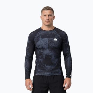 Мъжка блуза с дълъг ръкав за водни спортове Pitbull World Rashguard black
