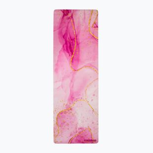 Килимче за йога/фитнес FORCEBAND Gold 4 мм розово/златно