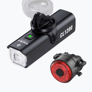 Комплект велосипедни светлини Towild CL1200 + TL03 black
