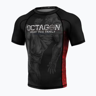 Мъжки предпазен костюм Octagon Premium Muay Thai Family black/multicolour Rashguard