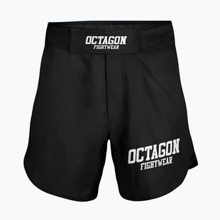 Мъжки ММА тренировъчни шорти Octagon Fight Wear черни/бели