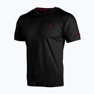 Мъжка тениска Octagon Small Logo black/red