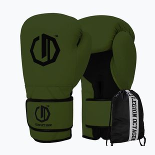 Боксови ръкавици Octagon Legion Enforcer + чувал dark green
