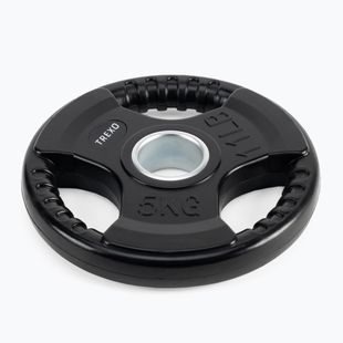 Гумирана чугунена тежест XTREXO черен RW5 5 kg