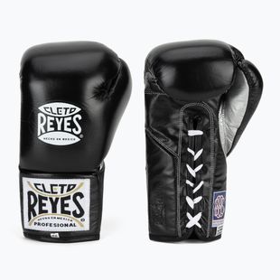 Боксьорски ръкавици Cleto Reyes Thumb in Cow Leather black/silver