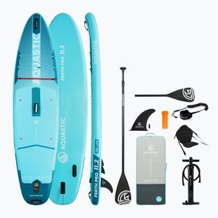 Комплект надуваема дъска SUP AQUASTIC Perth Pro 11'2" all-round green