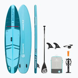 Комплект надуваема дъска SUP Compact 11'0" синя