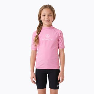 Детска тениска AQUASTIC Rimos UV 50+ UPF pink