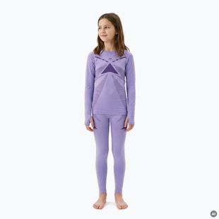 Детски комплект термоактивно бельо KADVA ALPINESTEP THERMO LIGHT PLUS безшевен лилав