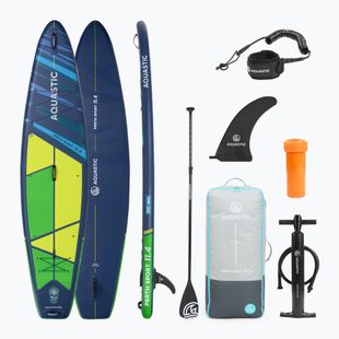 Комплект надуваема дъска SUP Perth Sport 11'4" MSL allround зелен