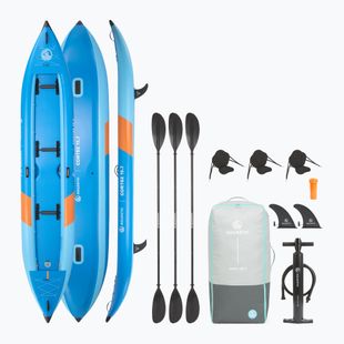 Надуваем каяк 3-местен AQUASTIC Cortez 15'7" hybrid blue