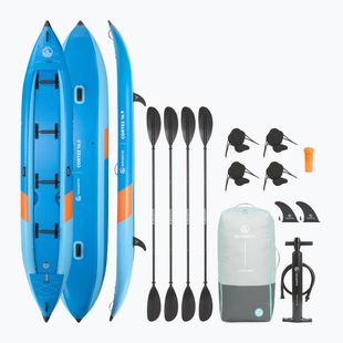 Надуваем каяк 4-osobowy AQUASTIC Cortez 16'9" hybrid blue