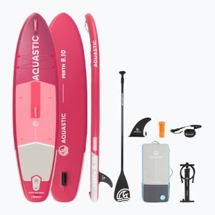 Комплект надуваема дъска SUP AQUASTIC Perth 9'10" pink