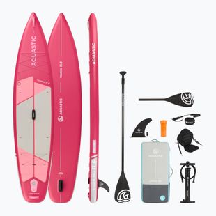 Комплект надуваема дъска SUP AQUASTIC Touring 11'6" pink