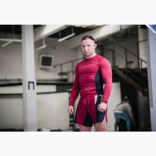 Мъжки рашгард с дълъг ръкав Rashguard HOOK FIGHTING Base red