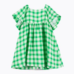 Детска рокля KID STORY Linen green grid