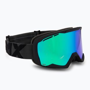 Скиорска маска IMX Snow black matt/black/green irridium/brown