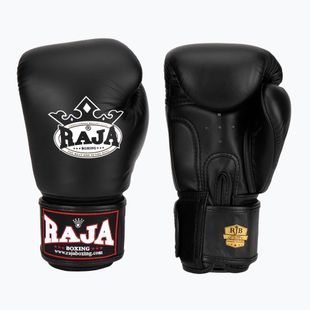 RAJA BOXING Единични стандартни боксови ръкавици от естествена кожа черни