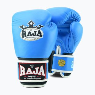RAJA BOXING Единична стандартна естествена кожа светлосини боксови ръкавици