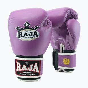 RAJA BOXING Единична стандартна естествена кожа лилави боксови ръкавици