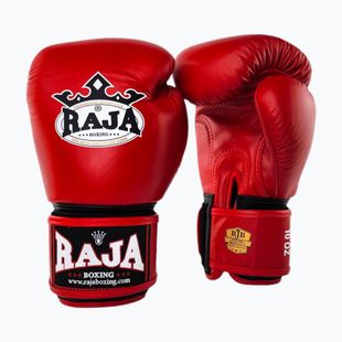 RAJA BOXING Единични стандартни боксови ръкавици от естествена кожа червени