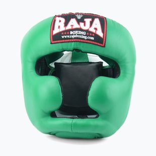 RAJA BOXING Полукожена зелена боксова каска