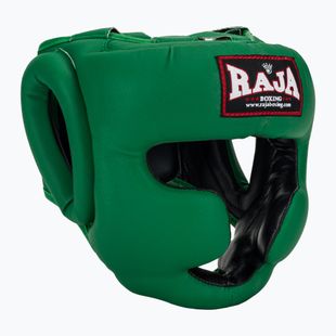 RAJA BOXING Полукожена зелена боксова каска