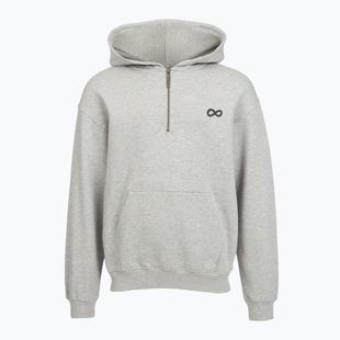 Мъжки суитшърт PROSTO Hoodie Half Zip Big Log Infinity grey/melange