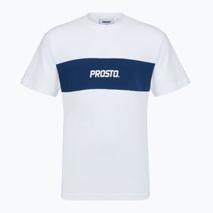 Мъжка тениска PROSTO Root white/navy blue
