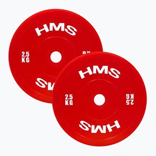 PE олимпийска тежест HMS TPP02 2 x 2,5 kg червен