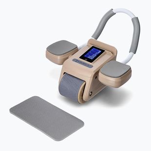 Автоматично колело за упражнения на коремни мускули с дисплей HMS KA08 кафяво