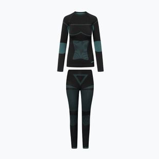 Дамски комплект термоактивно бельо Viking Ilsa black/turquoise