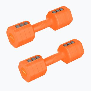 Регулируеми дъмбели HMS HL03 2 x 2,5 kg orange