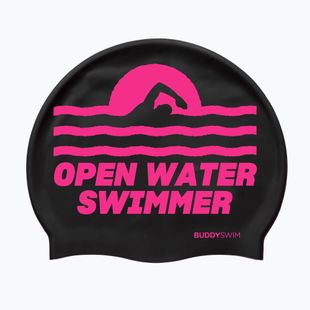 BuddySwim OWS Силиконова шапка за плуване черна / розова