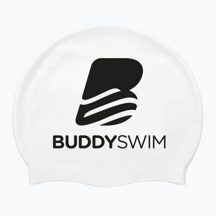 Плувна шапка BuddySwim BLogo Silicone white
