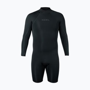 Мъжки неопреннов костюм за плуване Xcel Axis Back Zip Spring 2 mm LS black