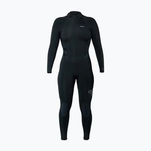 Дамски неопренов костюм за плуване Xcel Axis Back Zip 4/3 mm Full black/palm/monstera print