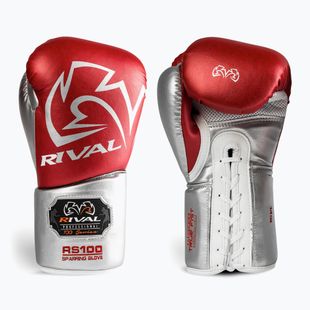 Боксьорски ръкавици Rival RS100 Professional red/silver