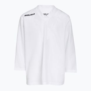 Детска блуза с дълъг ръкав за хокей Bauer Flex Practice Jersey Jr white