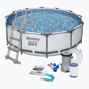 Сглобяем басейн Bestway Steel Pro Max Pool Set 366 x 100 cm сив