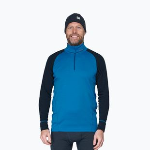Мъжки термоактивен суитшърт Devold Duo Active Merino 205 Zip Neck blue/ink