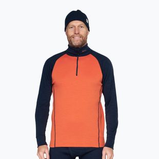 Мъжки термоактивен суитшърт Devold Duo Active Merino 205 Zip Neck brick