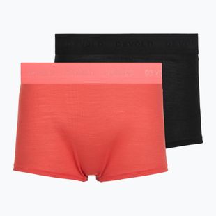 Дамски термобоксерки Devold Breeze Merino 150 Hipser 2 pack black/coral