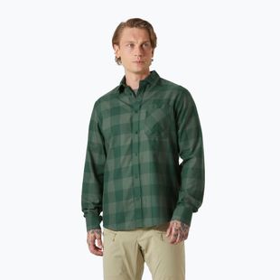 Мъжка риза Helly Hansen Aker Flannel LS jungle green buffalo plaid