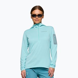 Дамски суитшърт за трекинг NORRONA Falketind Warm1 Hood aqua haze/trooper