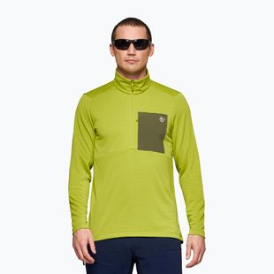 Мъжки суитшърт за трекинг NORRONA Femund Warm1 Zip Neck golden lime/olive night