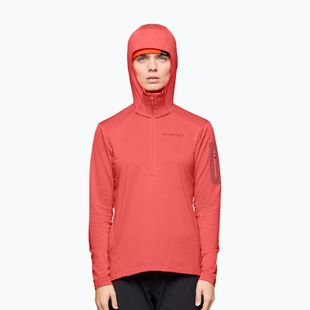 Дамски суитшърт за трекинг NORRONA Falketind Warm1 Hood deep sea coral/baked apple
