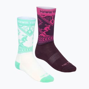 Дамски чорапи KARI TRAA Puffin 2 pack jelly mint